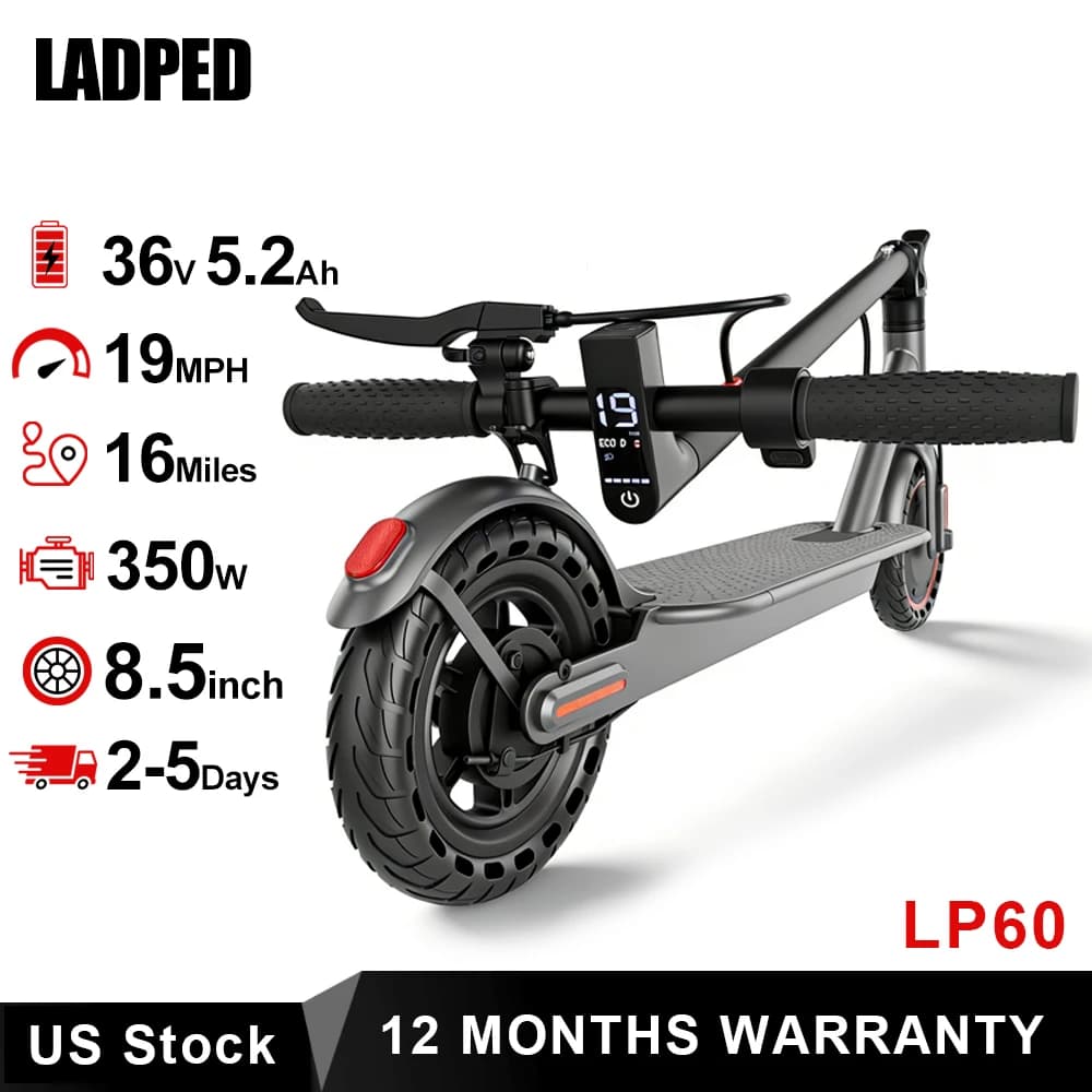 Ladped LP60 350W Electric Scooter (19-MPH, 16-Mile Range) for $96.77