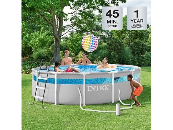 Intex Prism Frame Clearview Premium Above Ground Pool Set (14' x 42") thumbnail 3