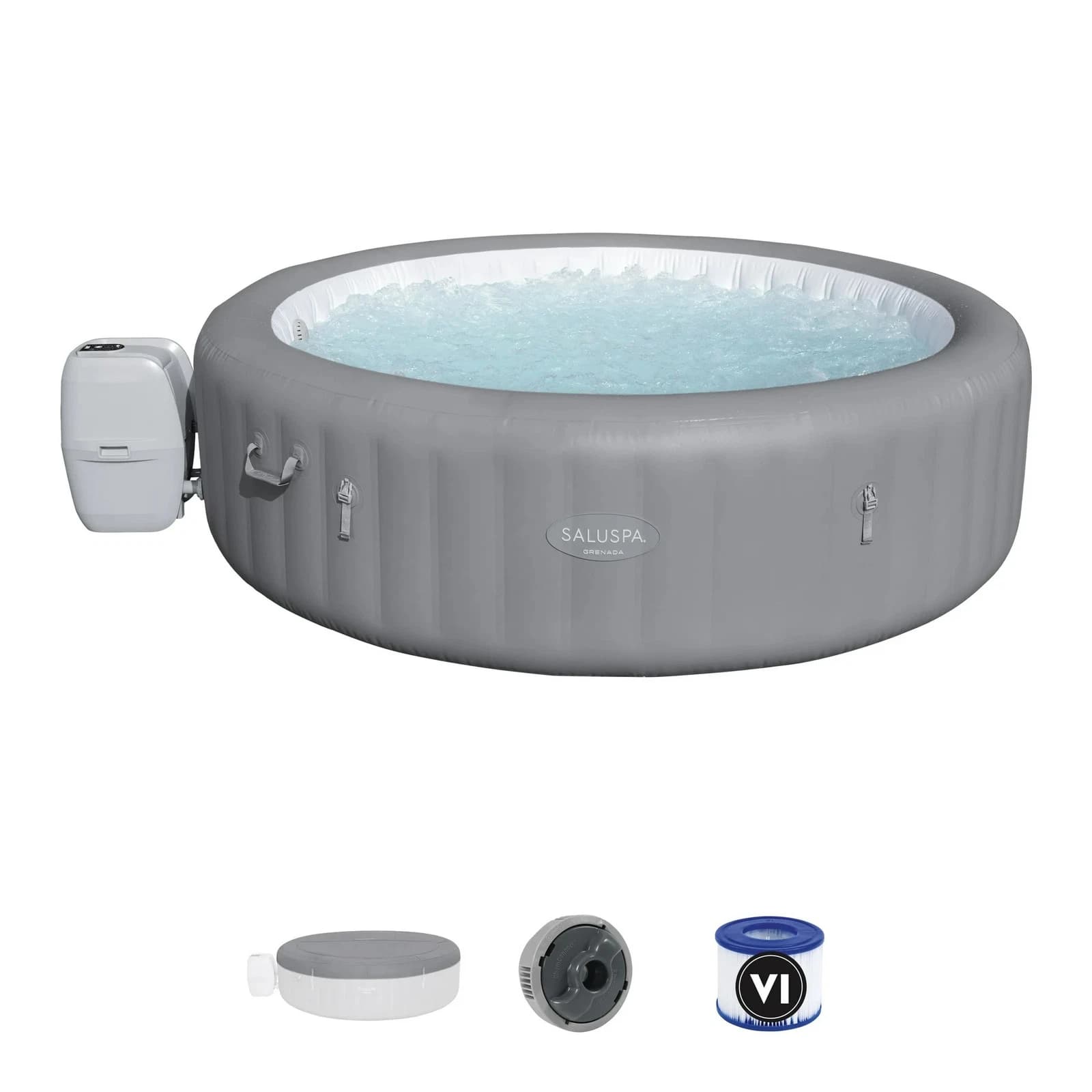 SaluSpa Grenada AirJet Inflatable Hot Tub Spa (6-8 Person) with Pump thumbnail 2