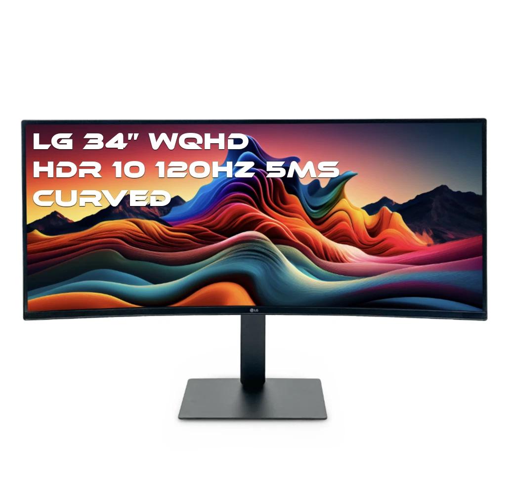 LG UltraWide 34" WQHD 120Hz Curved Monitor (Open Box) - 53% Off