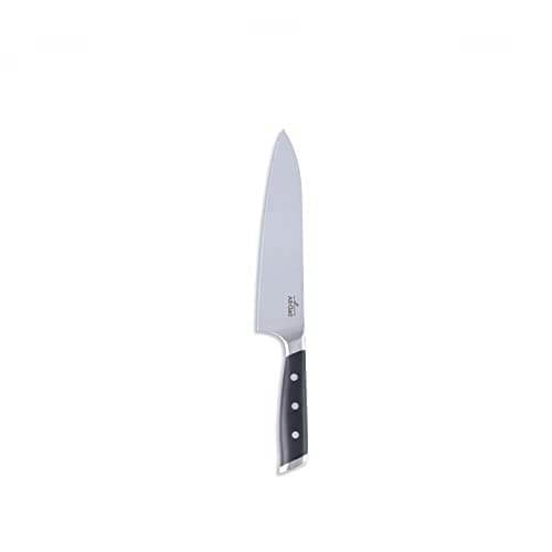 All-Clad Forged German Stainless Steel Chef's Knife, 8 inch | Fully Forged, Sharp and Cryo-hardened blades, Expert Precision with 26-degree cutting edge, Triple-riveted handle