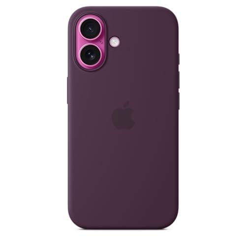 Apple iPhone 16 Silicone Case with MagSafe and Camera Control: Lightweight Phone Case, Wireless Charging Compatible, Smooth Matte Finish; Plum thumbnail 3