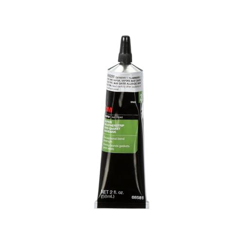 3M Super Weatherstrip and Gasket Adhesive, 08581, Black, 2 fl oz Tube, 1 Per Pack