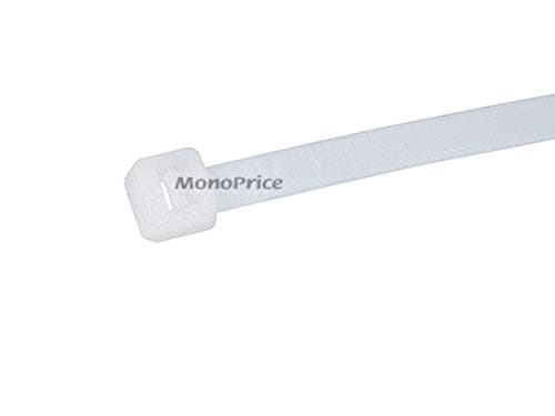 Miniatura de Monoprice Cable Tie 8 inch 40LBS, 100pcs/Pack - White 2