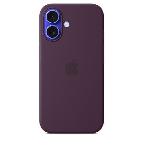 Apple iPhone 16 Silicone Case with MagSafe and Camera Control: Lightweight Phone Case, Wireless Charging Compatible, Smooth Matte Finish; Plum
