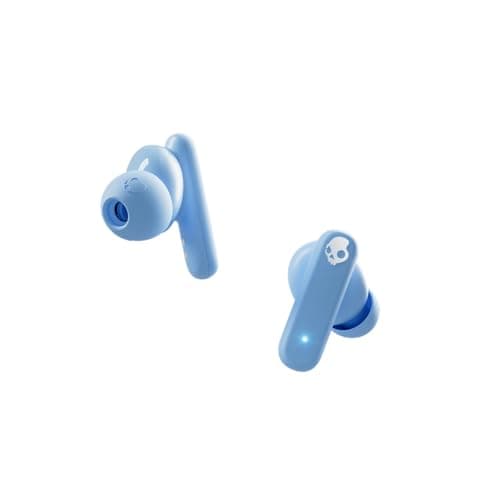 Skullcandy Smokin’ Buds Wireless Earbuds, Bluetooth Headphones, Noise Isolating Fit, Up to 20 Hours Battery, IPX4 Sweat and Water Resistant, Microphone for iPhone Android - Preppy 