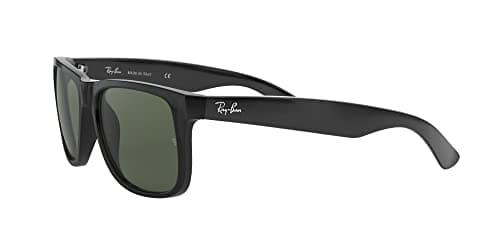 Ray-Ban RB4165 Justin 601/71 55MM Black/Plastic Lens Green Square Sunglasses for Men thumbnail 3