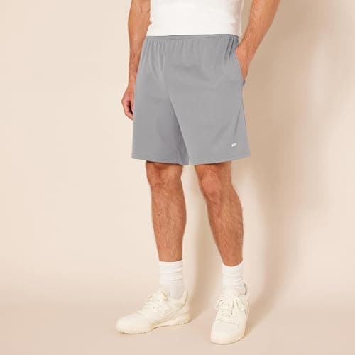 Miniatura de Shorts Deportivos Amazon Essentials para Hombre: Transpirables y Corte Holgado, Paquete de 2 (Gris/Azul Marino, Chico) 7