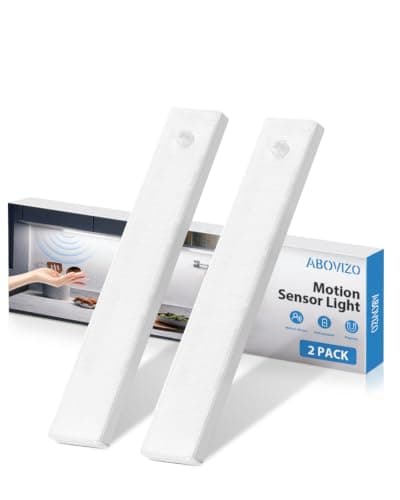 Abovizo Under Cabinet Lighting Wireless, Motion Sensor Light Indoor, 2 Pack