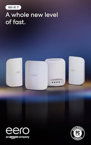 Amazon eero Max 7 mesh wifi system (newest model) - Supports internet plans up to 10 Gbps, Coverage up to 10,000 sq. ft., Connect 750+ devices, 4-pack thumbnail 2