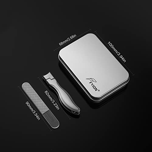 FVION Nail Clippers for Thick Nails, Extra Wide Jaw Opening Large Nail Cutter with File, Heavy Duty Thick Toenail and Fingernail Clippers for Seniors Men Women Adult