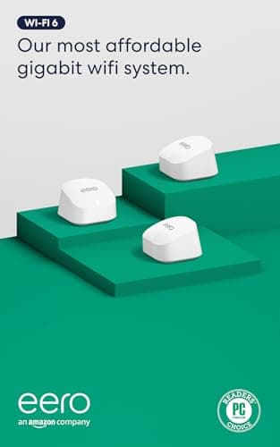 Miniatura de Sistema Wi-Fi Mesh Amazon eero 6+ - Cobertura Gigabit, 4,500 ft², 75+ Dispositivos (Paquete de 3) 2