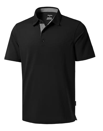 Polo Dry Fit Performance para Hombre (Negro, L)