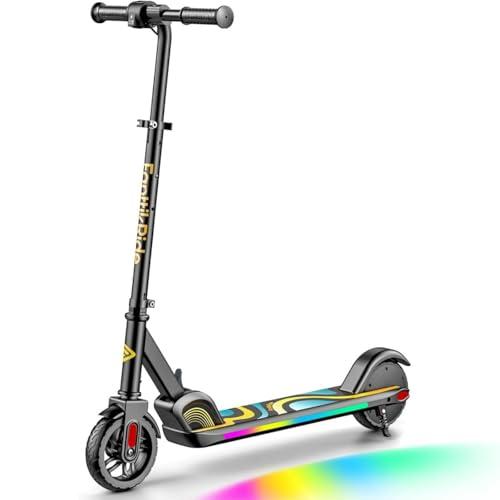 FanttikRide C9 Pro Kids Electric Scooter Ages 8-12, Colorful Rainbow Lights, E-Scooter for Kids 3.9-5.2 ft, 132 lbs, 5 Miles Range, Up to 40 min Ride Time, 5/8/10 MPH, 3 Adjustable