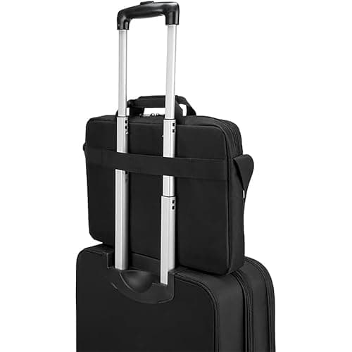 Lenovo Laptop Shoulder Bag T215 15.6 inch - Black- Slip Laptop Compartment - Front Zippered Pocket - Adjustable Strap
