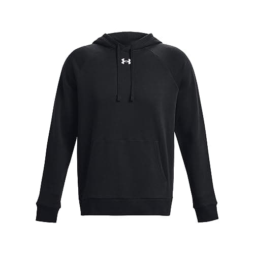 Sudadera Under Armour Rival Fleece Hombre Negra/Blanca (Talla Grande)