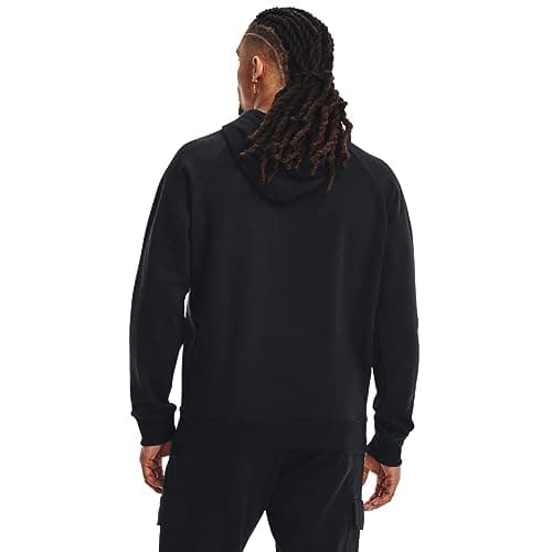 Sudadera Under Armour Rival Fleece Hombre Negra/Blanca (Talla Grande)