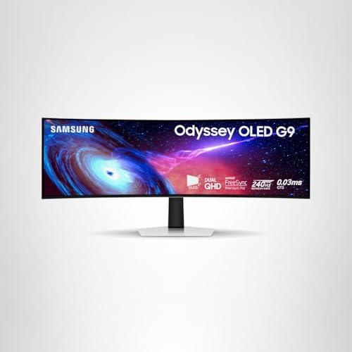 Samsung 49" Odyssey G93SC Series Curved Gaming Monitor, QD-OLED, 240Hz, 0.03ms, DQHD, G-Sync Compatible, FreeSync Premium Pro, Adjustable Stand thumbnail 21