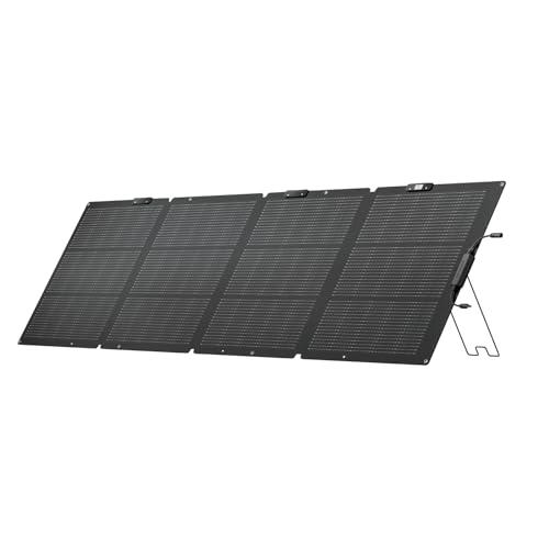 EF ECOFLOW 220 Watt Portable Solar Panel, 25% High Conversion Efficiency N-Type Solar Cell, NextGen Foldable Solar Panel with Adjustable Kickstand, IP68 Waterproof for Camping RV O