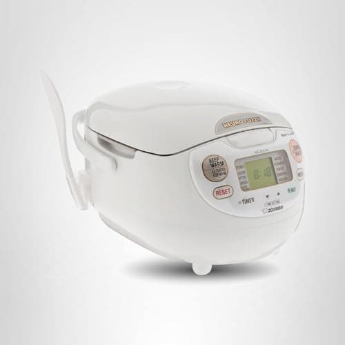 Zojirushi NS-ZCC10 5-1/2-Cup Neuro Fuzzy Rice Cooker and Warmer, Premium White thumbnail 5