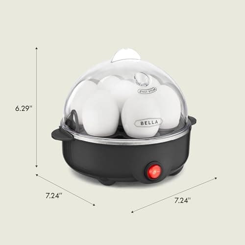 BELLA Egg Cooker, Rapid Boiler & Poacher, Meal Prep Essential, Family Sized Meals: Make Up To 7 Large Boiled Eggs, Dishwasher Safe Lid with Cool-Touch Handles, Poaching Tray Includ thumbnail 9