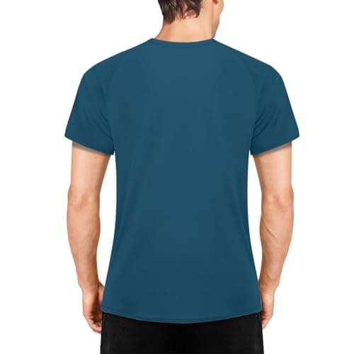 3rd hill Mens Swimming Shirts Short Sleeve UPF 50 Quick Dry Sun Protection Rash Guard Shirts for Fishing Running Dark Blue 3XL thumbnail 2