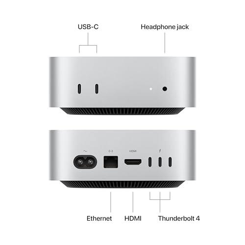 Apple 2024 Mac mini Desktop Computer with M4 chip with 10‑core CPU and 10‑core GPU: Built for Apple Intelligence, 16GB Unified Memory, 256GB SSD Storage, Gigabit Ethernet. Works wi thumbnail 3