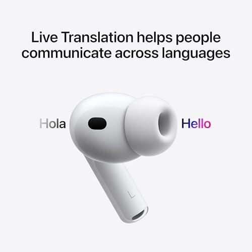 Apple AirPods Pro 3 Wireless Earbuds, Active Noise Cancellation, Live Translation, Heart Rate Sensing, Hearing Aid Feature, Bluetooth Headphones, Spatial Audio, High-Fidelity Sound thumbnail 5