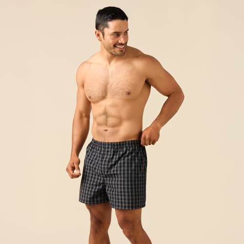 Gildan Men's Underwear Boxers, Multipack, Grey/Red Assorted (5-pack), Large thumbnail 2