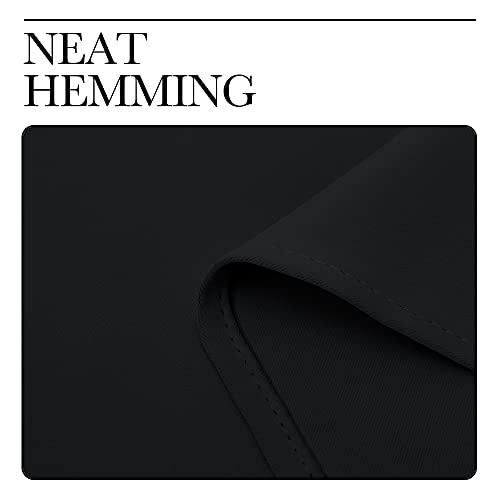 NICETOWN Pitch Black Solid Thermal Insulated Grommet Blackout Curtains/Drapes for Bedroom Window (2 Panels, 42 inches Wide by 63 inches Long, Black) thumbnail 8