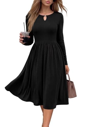 KIRUNDO Vestido Midi de Manga Larga para Mujer de Otoño 2026