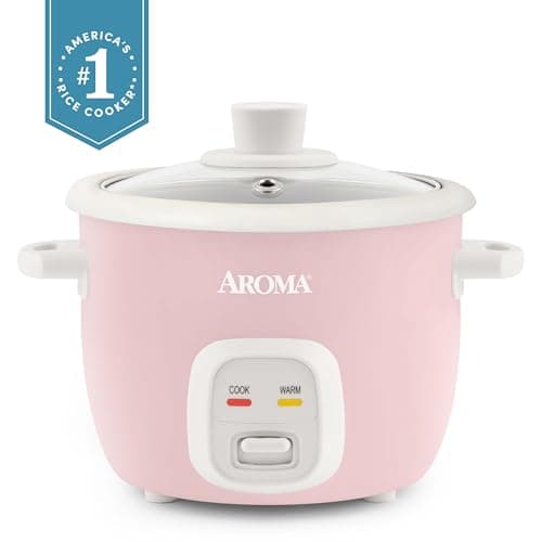 AROMA® Mini Rice Cooker, 2-Cup (Uncooked) / 4-Cup (Cooked), Grain Cooker, Soup Maker, Oatmeal Cooker, Auto Keep Warm, 1 Qt, Pink, ARC-302NGP thumbnail 2