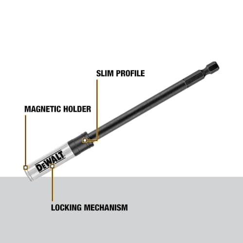 Miniatura de Extensión Sujetador de Puntas DEWALT Impact Ready, 6 Pulgadas (DWA6HLDFT) 2