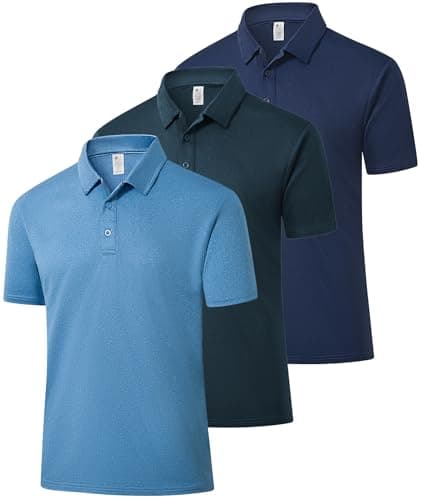 Paquete de 3 Playeras Polo ZITY para Hombre: Golf y Rendimiento