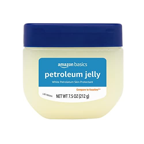 Amazon Basics Petroleum Jelly White Petrolatum Skin Protectant, Moisturizer for Dry Skin Relief, Chapped Lips and Minor Cuts, Unscented, 7.5 oz, 4-Pack (Previously Solimo) thumbnail 2