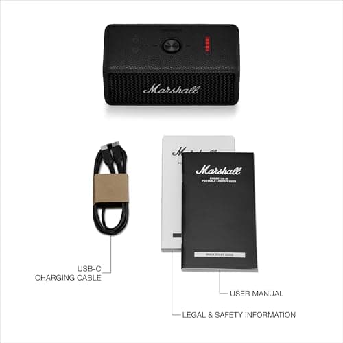Marshall Emberton III Portable Bluetooth Waterproof Speaker - Black/Silver thumbnail 9