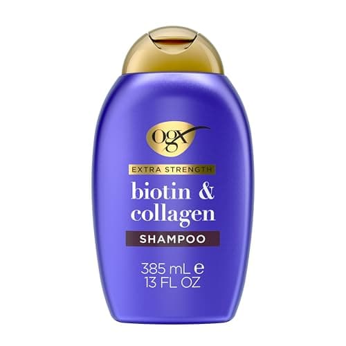 Shampoo OGX Grosor y Volumen + Biotina Colágeno (Fuerza Extra) para Cabello Fino, 13 Fl Oz