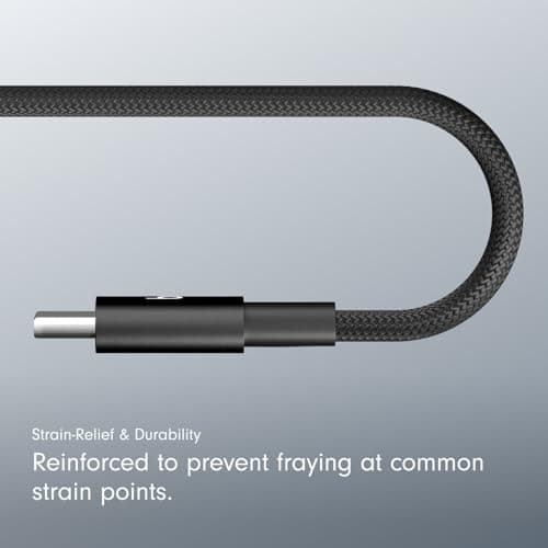Cable Trenzado Beats USB-A a USB-C Carga Rápida y Antienredos (1.5m) - Negro Bolt