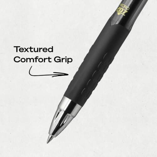 (S&S) uniball™ 207 Gel Pens, Black Ink, 0.5mm Micro Point, Retractable, 5 Count thumbnail 4