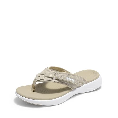 Chanclas DREAM PAIRS con Soporte de Arco para Mujer - Talla 7, Beige