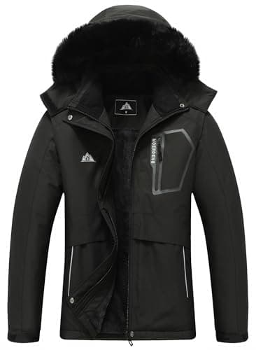 MOERDENG Women's Waterproof Winter Coat Softshell Hiking Jacket | Detachable Hood, Multiple Zipper Pockets, Breathable, Windproof Waterproof For Winter Sports & Travel