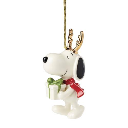 Lenox 895787 Snoopy with Gift Ornament, Christmas