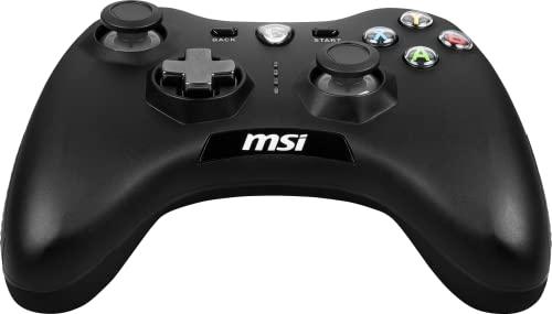MSI Force GC30V2 Wireless Gaming Controller, Dual Vibration Motors, Dual Connection Modes, Interchangable D-Pads, Compatible with PC & Android, Black