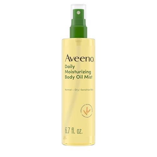 Aveeno Daily Moisturizing Dry Body Oil Mist with Oat & Jojoba Oil for Dry, Rough, Sensitive Skin, Lightweight, Non-Greasy, Body Spray, Paraben, Silicone & Phthalate-Free, 6.7 fl oz