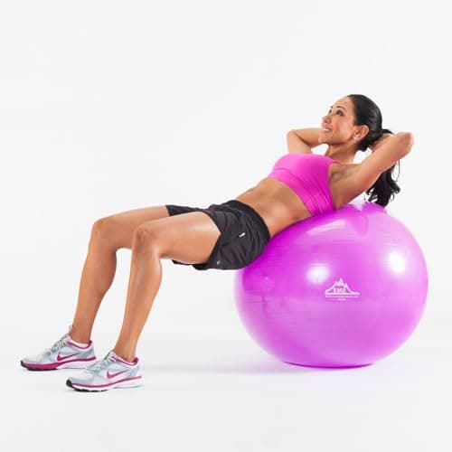 Black Mountain Products Static Strength Exercise Stability Ball with Pump, 2000 lb/75cm, Blue thumbnail 8