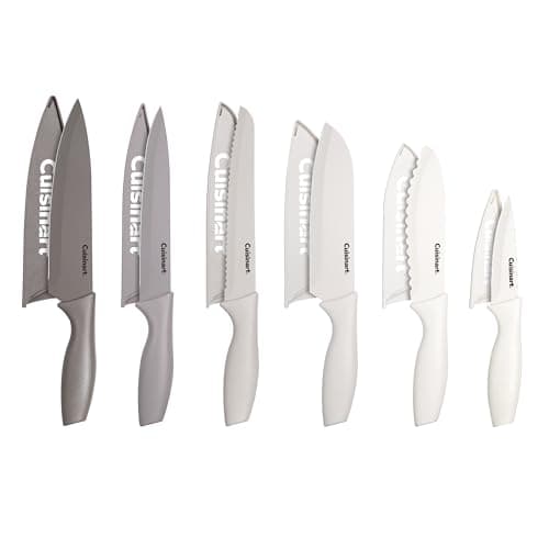 Set de 12 Cuchillos Cuisinart Advantage de Acero Inoxidable Antiadherente con Fundas y Mangos Ergonómicos