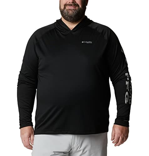 Miniatura de Sudadera de Pesca Columbia PFG Terminal Tackle para Hombre, Manga Larga, Negra con Logo Gris Frío, Mediana 6