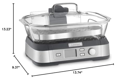 Miniatura de Vaporera Cuisinart de Vidrio Digital, 5 Litros y 5 Ajustes Preprogramados 6