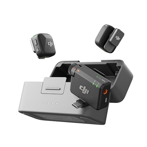 DJI Mic Mini (2 TX + 1 RX + Estuche de Carga) - Micrófono Lavalier Inalámbrico
