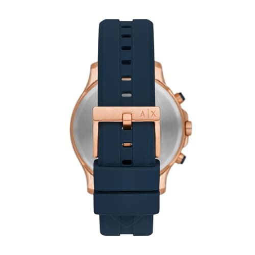 A|X Armani Exchange Chronograph Men's Watch, Blue Silicone Watches for Men thumbnail 4